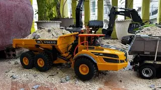 Amazing RC Construction 🚧 Huina + Volvo Team Move Tons of Soil