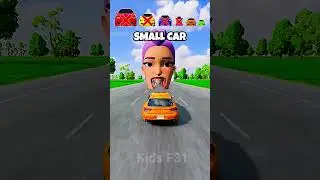 Big and small Car vs Jinu Half Demon Saja beamNG.Drive