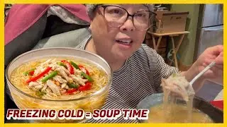 How to Cook Misua Soup | Cozy Filipino Comfort Food (Freezing Day Vlog)