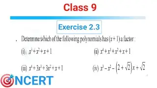 Ncert class 9 maths chapter 2 exercise 2.3 question 1| polynomial 
