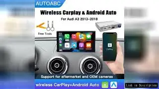AUTOABC Wireless CarPlay Android Auto Interface for Audi A3 A4 A5 Q2 Q7 Q5L 8V Cassette with MIB Air