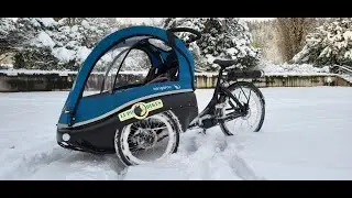 Snow fun with the Winther Kangaroo Cargobike☃️(S)no Problem😆#snow #cargobike #switzerland #cycling
