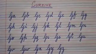 Two letter words/A to Z cursive writing/English writing.