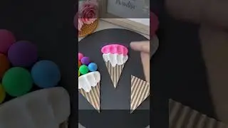 Ice Cream Cones #shorts #art #satisfying #painting #ytshorts #diy