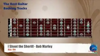 🎸 I Shot The Sheriff - Bob Marley Guitar Backing Track with scale map / Chart