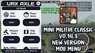 Mini Militia Classic v0.14.3 AimBot/ESP Mod Menu Apk v2 | Speed/Wall Hack  Teleport/Timescale etc.