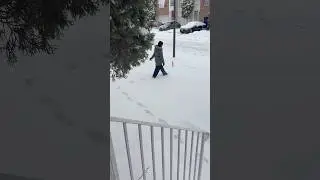 Footprints in the Snow | Walking on a crunchy packed snow | Snow Day Fun | Let It Snow