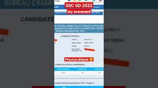 SSC GD 2022 MY SCORECARD@railwayssc #sscgdresult2022 #normalisation #normalization #marks #rankiq