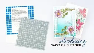 Altenew Stencils Intro - Wavy Grid