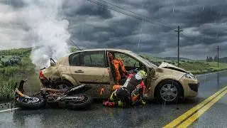 Realistic Motorbike and ATVs Crashes - BeamNG Drive #1