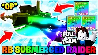 NOOB Makes FULL RAINBOW SUBMERGED RAIDER Team Roblox Clicker Simulator