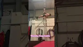 Strange Top Bar split followed by straddles on the strop! #aerial #circus #splits #hoop #aerialhoop