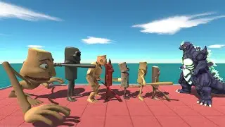 Brainrot animals team tung tung sahur vs Kaiju super godzilla Animal Revolt Battle Simulator