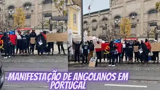 angolanos residentes em Portugal manifestam-se na Embaixada Angolana FORA MPLA