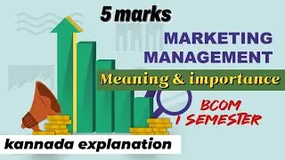 Marketing management -importance/Bcom/principles of marketing