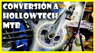 🚲 CONVERSI&Oacute;N de CUADRADILLO a HOLLOWTECH en una BICICLETA de MONTA&Ntilde;A | MODIFICACIONES MEC&Aacute;NICAS