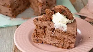 Desde que hago esta Tarta todos me piden la receta | Tarta de Cookies con Chocolate y Mascarpone