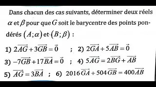 Barycentre Al moufid 1SM Exercice 1