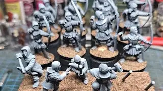 Live Paintalong hyw archers front rank from Gripping Beast