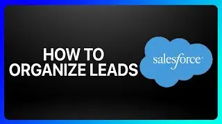 How to Organize Leads In Salesforce Tutorial