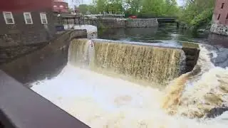 Lamprey River dam in Newmarket NH