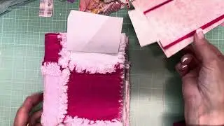 Baby Girl Journal Update #handmadejournals #babybook #fabriccover #