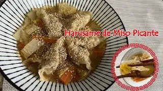 Harusame de Miso Picante | Con Gyoza y Verduras | Caliente, llenadora, y deliciosa