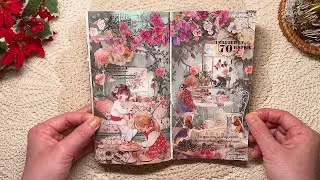 asmr 다꾸 | 오래된 노트1권 정리하고 이벤 당첨자발표!  #scrapbooking journaling collage ビンテージ コラージュ diary #greengarden