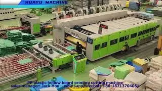 CHINA PP PLASTIC HOLLOW SHEET PRINTING CUTTING MACHINE I PP BOARD BOX MAKING MACHINE