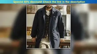Maden Mens Vintage Balmacaan Waterproof Windbreaker Coat SingleBreasted MidLength Classic Collar