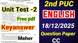 2nd puc english important questions for unit test 2 question paper karnataka kseab 2025-26