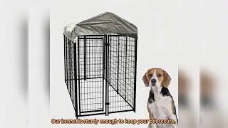 Large Dog Kennel Outdoor Pet Pens Dogs Run Enclosure Animal Hutch Metal Coop Fence with Roof Cover