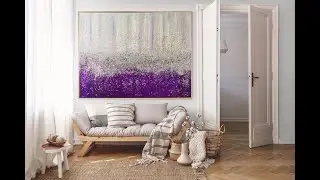 DIY - how to make  a sparkling glitter painting. Fine art process. Glass art video