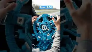 Light Blue LEGO Steering Wheel Pressure Test &ndash; Will It Snap or Steer? (POV) #bmw #lego #usa #asmr