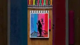 🔱 | Lord Shiva Drawing🔱🙏#oilpastel#mahadev #short #ytshorts #shortsfeed #viral
