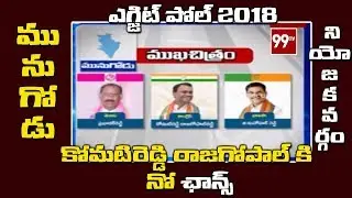 Munugode Constituency Exit Polls 2018 | K Prabhakar Reddy Vs Komatireddy Rajagopal | 99 TV Telugu
