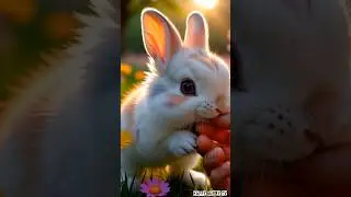 Playing With the Cutest Bunny Ever 🐰❤️ #shorts #bunny #rabbit