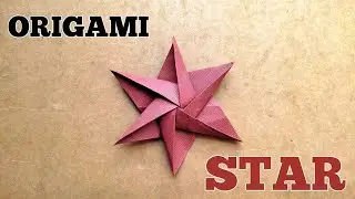 How to make cute and easy Christmas star |  [ Winter Origami ] No Glue Origami 
