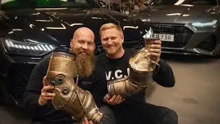 Monterar Catless & 200cells Downpipes p&aring; v&aring;ra RS6or | Vilken l&aring;ter b&auml;st?
