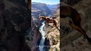 Mountain Goats Unbelievable Jump #youtubeshorts #shortvideo #shortsvideo #shortsfeed #shorts #short