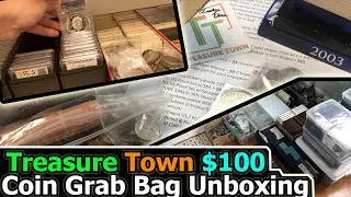 Unboxing $100 Coin Grab Bag From... Treasure Town??? The Treasure Trove Coin Box Project