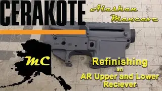 Покрытие Cerakote на верхней и нижней ствольной коробке AR.