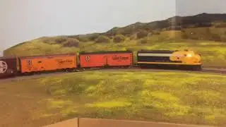 Athearn F7 on the old layout from 2019
