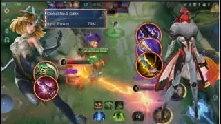 GOLD LANE EDITH STROGEST MARKSMAN HANABI NABUGBUG SA LANE |EDITH GAMEPLAY| #mobilelegends #mlbb