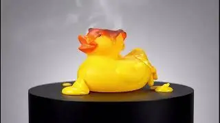 Hot Glass vs. Rubber Duck ASMR | Satisfying Melting & Squeezing Sounds#Shorts#Reels