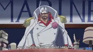 One piece 881 Admiral Fujitora return Navy base