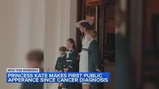 Kate Middleton makes 1st public appearance since cancer diagnosis