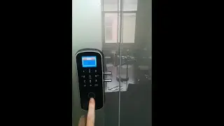 fingerprint glass door lock-smart lock for office glass door 2022
