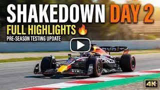 Shakedown Day 2 FULL Highlights 🔥 | Barcelona Circuit | Pre-Season Testing Update