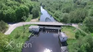 Łebień gm Damnica powiat Słupski. Most nad Łupawą